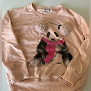 Cute Panda Sweatshirt with Pink Accents